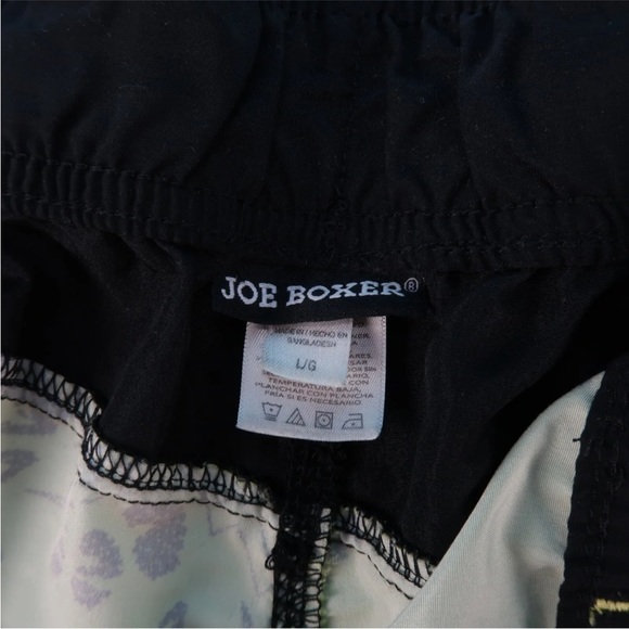 Joe Boxer Men's Swim Trunks Shorts Green Blue Black Skull Star Print Size L - Picture 5 of 5